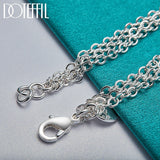 925 Silver Rose Flower Chain Bracelet Women Wedding Charm Gift