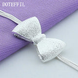 925 Silver Bow-knot Bracelet Wedding Party Jewelry