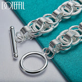925 Silver Snake Chain Bracelet Fits European Charm DIY Jewelry Gift