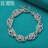 925 Silver Snake Chain Bracelet Fits European Charm DIY Jewelry Gift