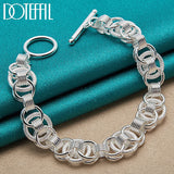 925 Silver Snake Chain Bracelet Fits European Charm DIY Jewelry Gift