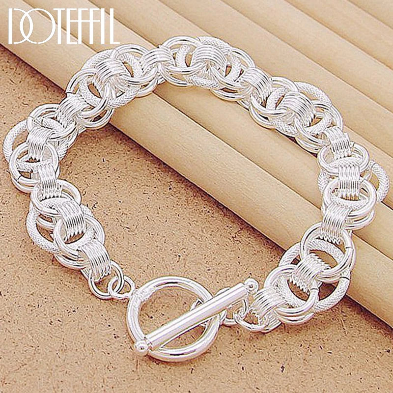 925 Silver Bracelet Snake Chain Screw Fit European Silver Charms DIY Gift