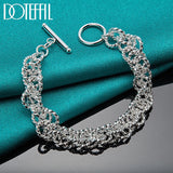 925 Silver Charm Bracelet Chain For Women Wedding Jewelry