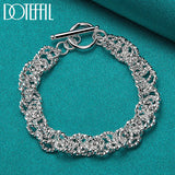 925 Silver Charm Bracelet Chain For Women Wedding Jewelry