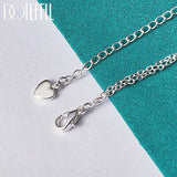 925 Silver Butterfly Heart Chain Bracelet Charm Wedding Jewelry