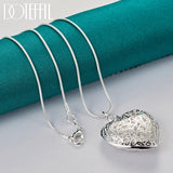 925 Silver Heart Pendant Necklace 18-30 Inch Snake Chain Jewelry
