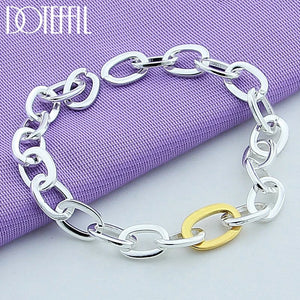 925 Silver Chain Ring Circle Bracelet Woman Charm Wedding Jewelry