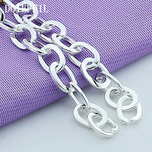 925 Silver Chain Ring Circle Bracelet Woman Charm Wedding Jewelry