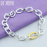 925 Silver Chain Ring Circle Bracelet Woman Charm Wedding Jewelry