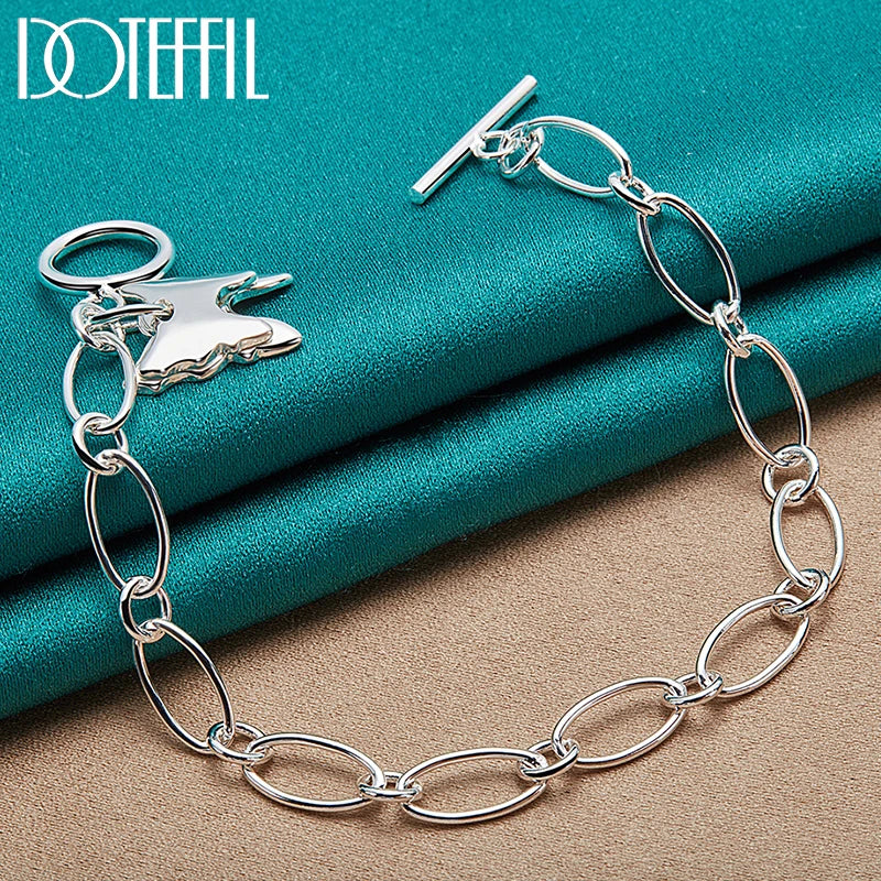 925 Silver Butterfly Pendant Bracelet for Wedding