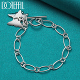 925 Silver Butterfly Pendant Bracelet for Wedding