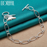 925 Silver Butterfly Pendant Bracelet for Wedding