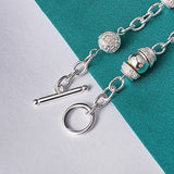 925 Silver Charm Ball Bracelet Wedding Engagement Jewelry