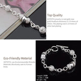 925 Silver Hollow Ball Bracelet for Women Wedding Party