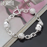 925 Silver Hollow Ball Bracelet for Women Wedding Party