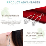 925 Sterling Silver Circle Hoop Earrings Charm For Women Lady