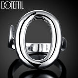 925 Sterling Silver Circle Open Rings for Women Wedding Engagement Party