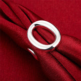 925 Sterling Silver Circle Open Rings for Women Wedding Engagement Party