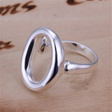 925 Sterling Silver Circle Open Rings for Women Wedding Engagement Party