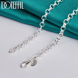 925 Silver Circle Bean Chain Necklace Wedding Jewelry
