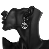 925 Silver Spiral Circle Earring Women Wedding Party Charm Jewelry