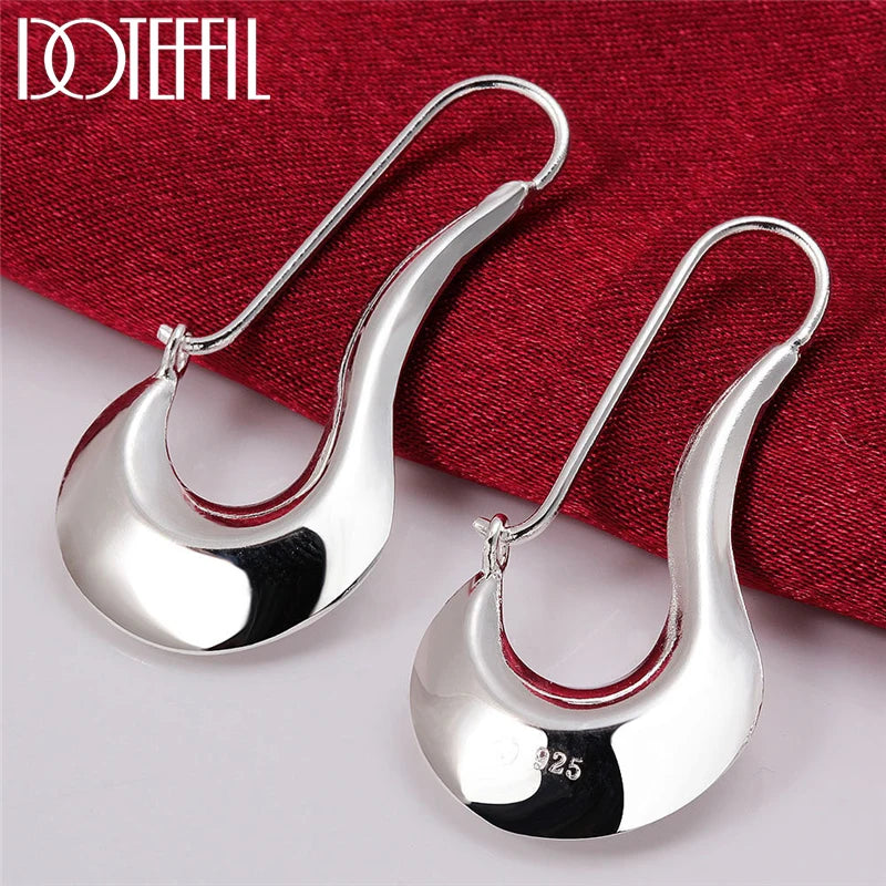 925 Silver Shoe Drop Earrings Women Jewelry Gift