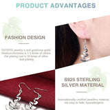 925 Silver Crescent Drop Earrings Women Jewelry Wedding Party Gift