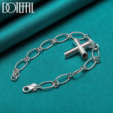 925 Silver Cross Heart Pendant Bracelet for Women