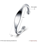 925 Sterling Silver Cuff Bangle Bracelet for Women