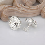 925 Silver Roses Stud Earrings for Women - High Quality Jewelry