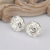 925 Silver Roses Stud Earrings for Women - High Quality Jewelry