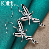 925 Silver Dancing Angel Drop Earrings Wedding Jewelry