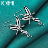 925 Silver Dancing Angel Drop Earrings Wedding Jewelry