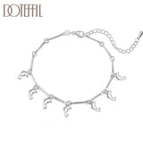 925 Silver Dolphin Pendant Bracelet for Women Wedding Jewelry