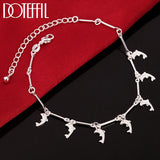 925 Silver Dolphin Pendant Bracelet for Women Wedding Jewelry
