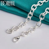 925 Silver Double Heart Pendant Necklace 18 Inch Chain
