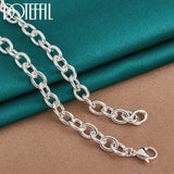 925 Silver Double Heart Pendant Necklace 18 Inch Chain