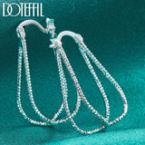925 Silver Cross Hoop Earring For Women Gift Wedding Jewelry