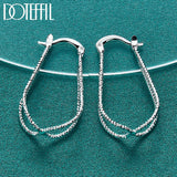 925 Silver Cross Hoop Earring For Women Gift Wedding Jewelry