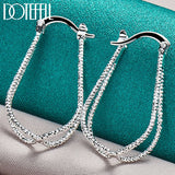 925 Silver Cross Hoop Earring For Women Gift Wedding Jewelry