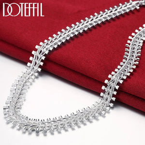 925 Silver Double Round Bead Chain Necklace