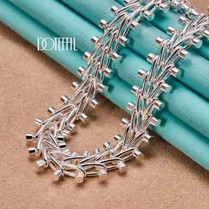 925 Silver Double Round Bead Chain Necklace