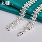 925 Silver Double Round Bead Chain Necklace Wedding Jewelry