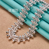 925 Silver Double Round Bead Chain Necklace Wedding Jewelry
