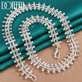 925 Silver Double Round Bead Chain Necklace Wedding Jewelry