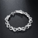 925 Silver Dragon Chain Bracelet Charm Wedding Engagement Jewelry