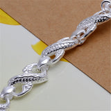 925 Silver Dragon Chain Bracelet Charm Wedding Engagement Jewelry