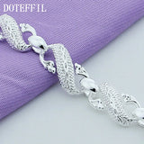 925 Silver Dragon Cuff Bracelet Wedding Party Jewelry