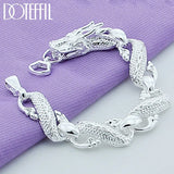 925 Silver Dragon Cuff Bracelet Wedding Party Jewelry