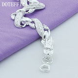 925 Silver Dragon Cuff Bracelet Wedding Party Jewelry